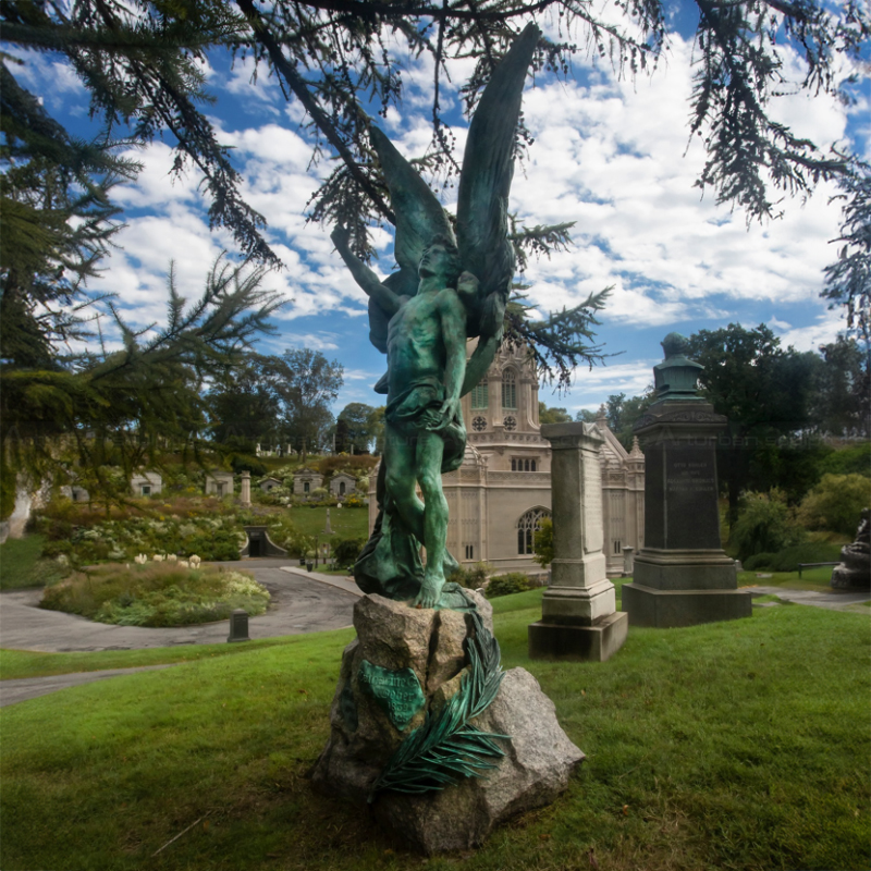 16 bronze st michael archangel statue with green patina
