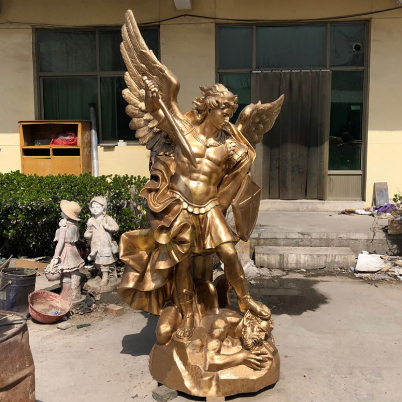 3 Bronze St Michael statue for sale