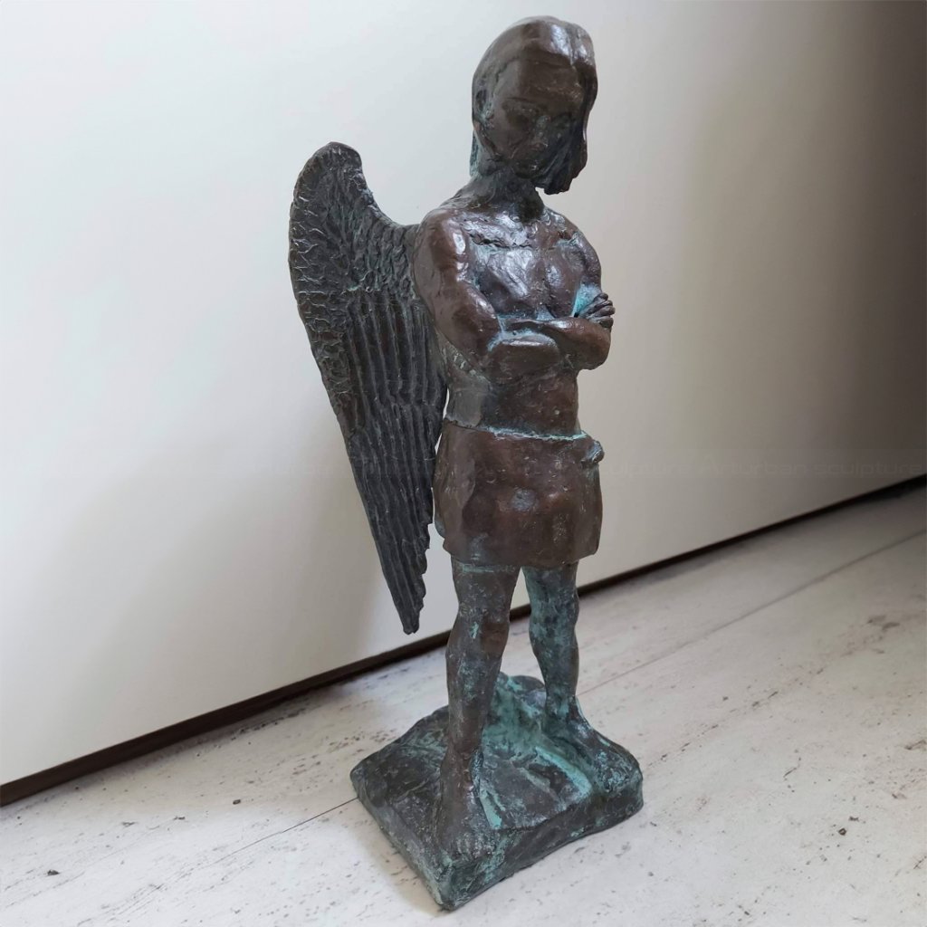 8-2 Bronze angel figure with wings
