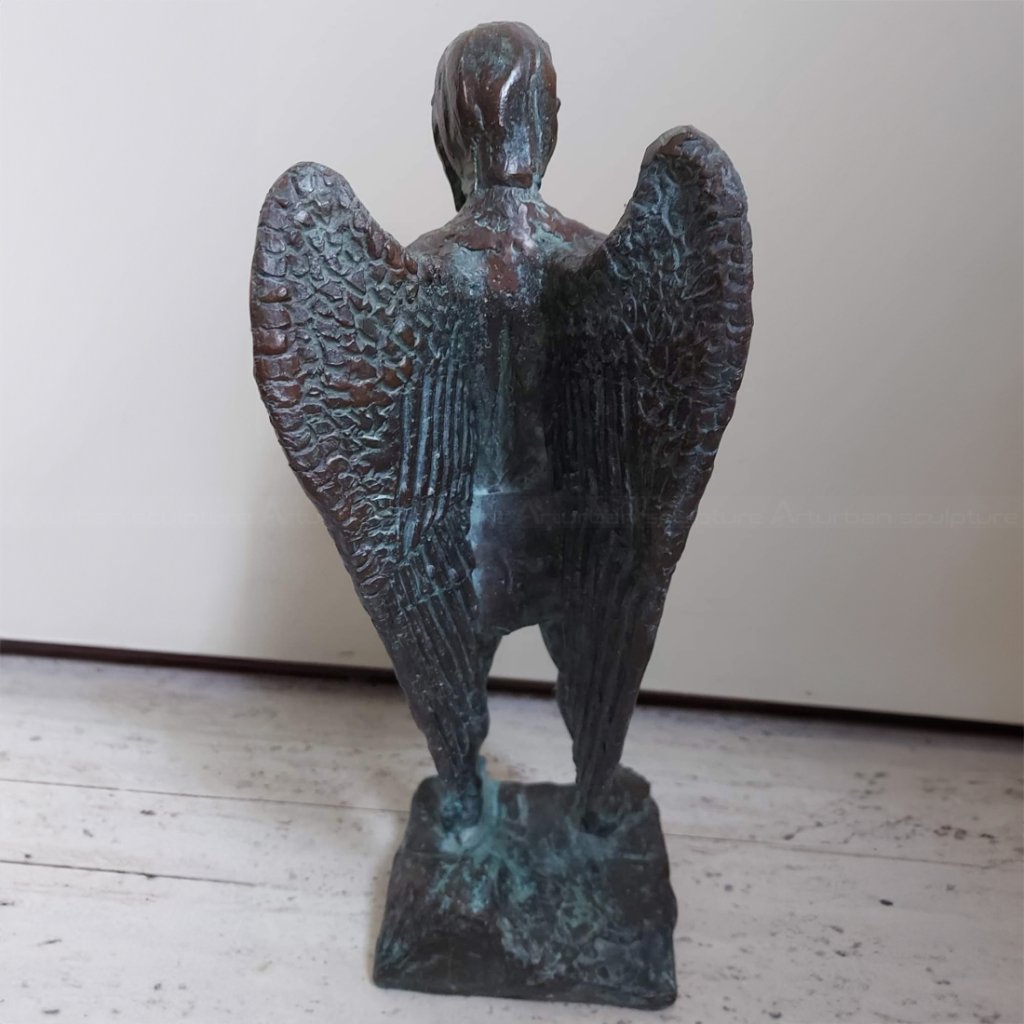 8-3 Bronze angel statue back view