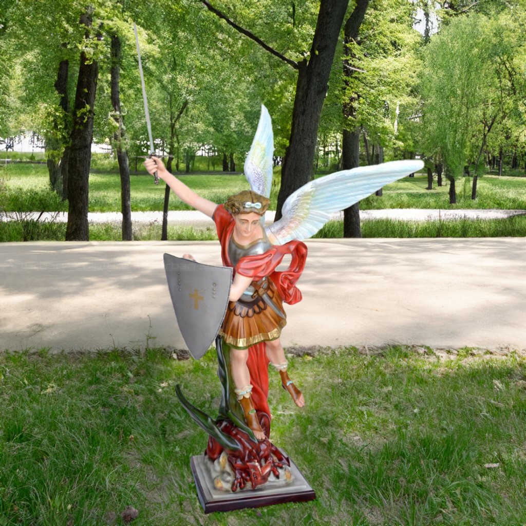 8 large st michael statue fiberglass2