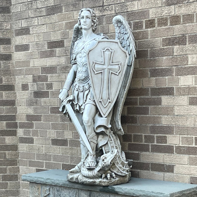 9 large archangel michael statue with shield