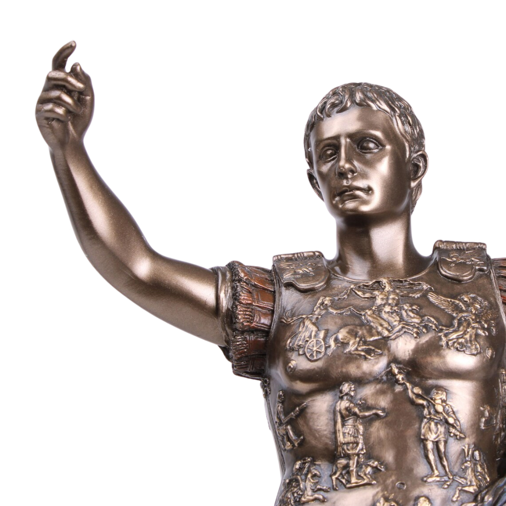 Augustus bronze statue upper body