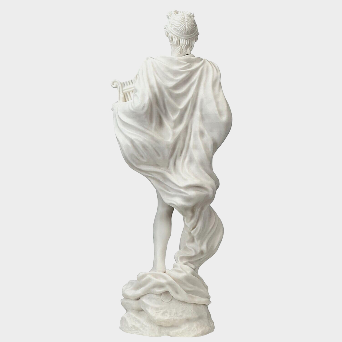 Back drapery of marble Apollo Statue