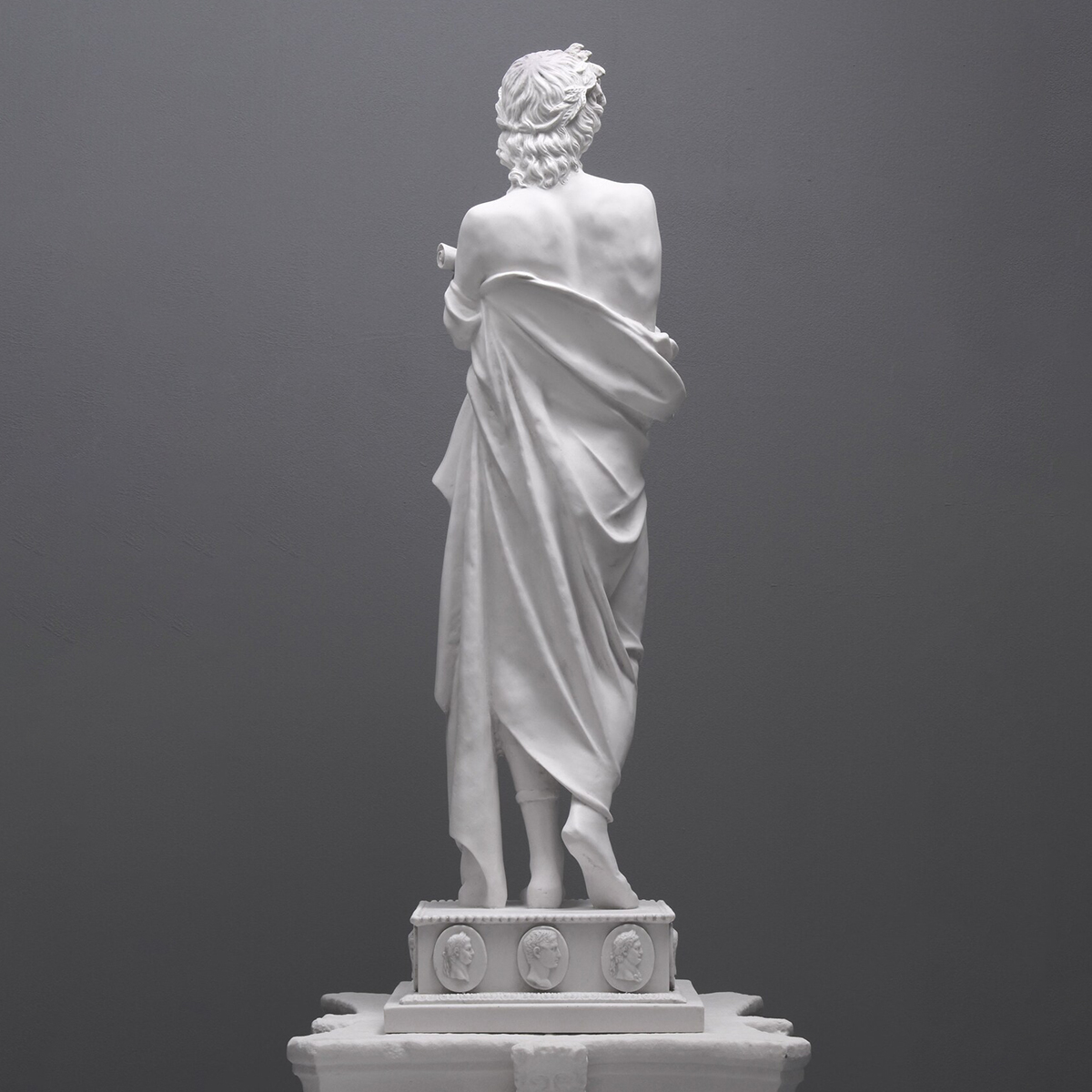 Back view marble Statue of Virgil
