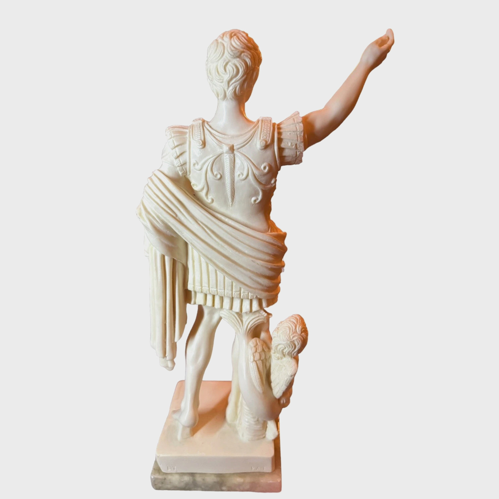Back view of Augustus Marble Statue