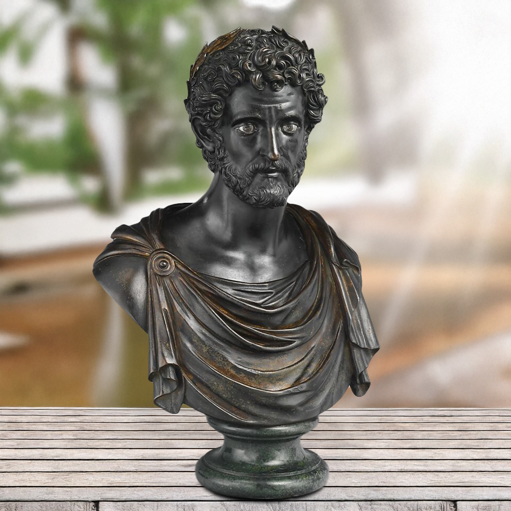 Bronze Bust of Antoninus Pius Display