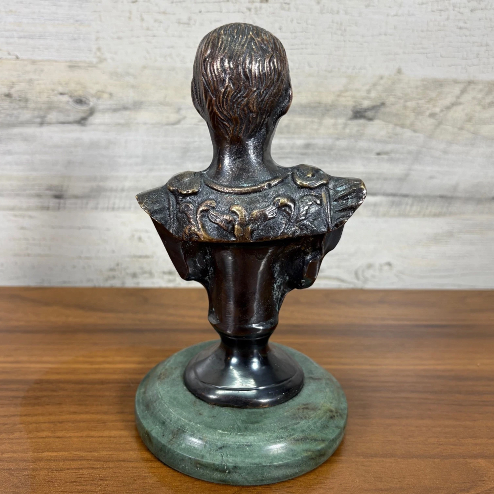 Bronze Bust of Young Caesar back
