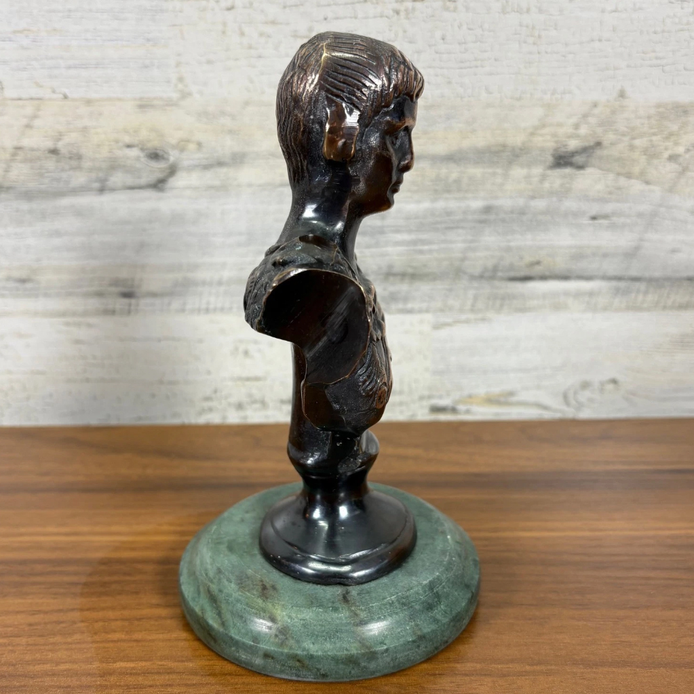 Bronze Bust of Young Caesar side
