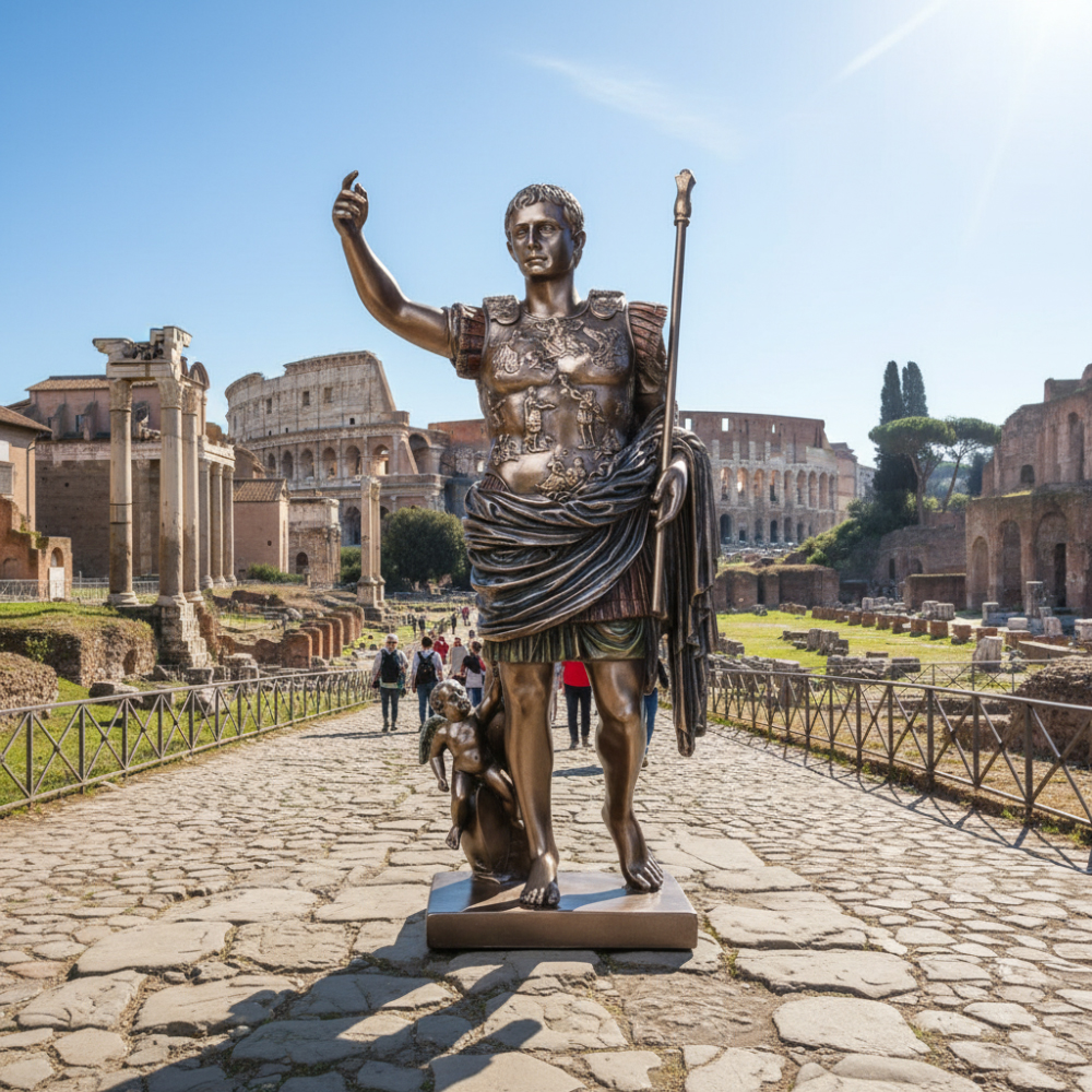Bronze Statue of Augustus in Rome