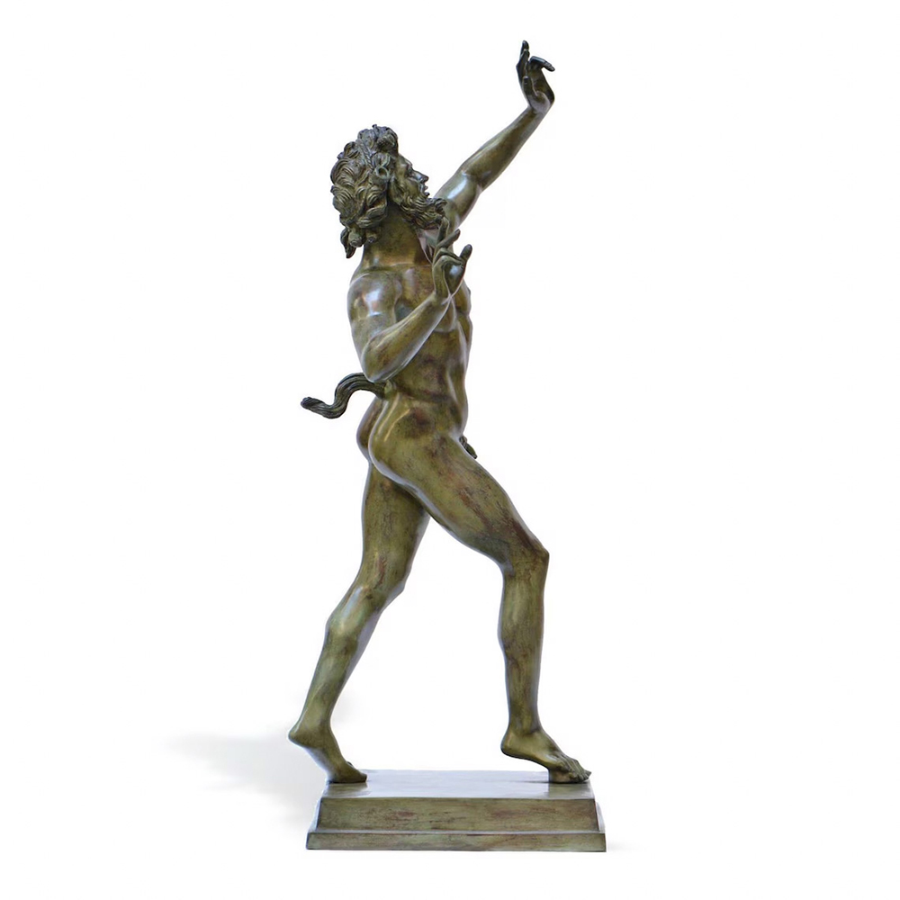 Bronze pompeii Dancing Satyr Sculpture