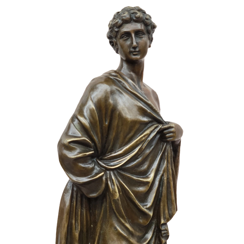 Classical bronze Roman male sculpture