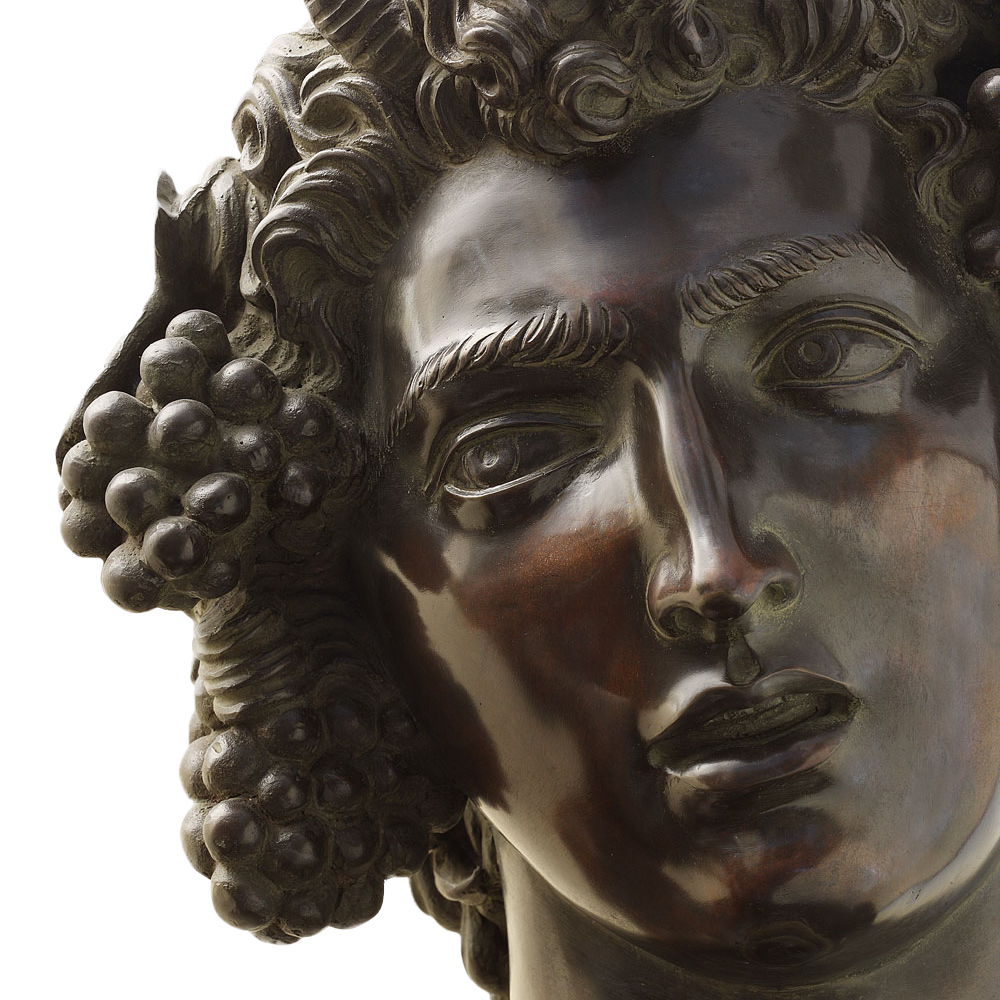 Face of Bacchus Bronze Sculpture
