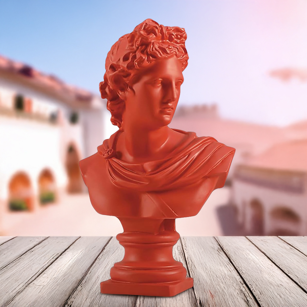 Fiberglass Bust Apollo in red