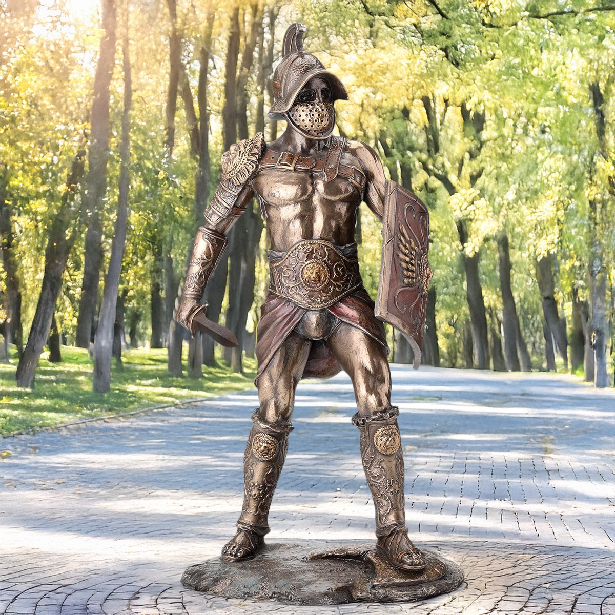 Gladiator Bronze Sculpture in park