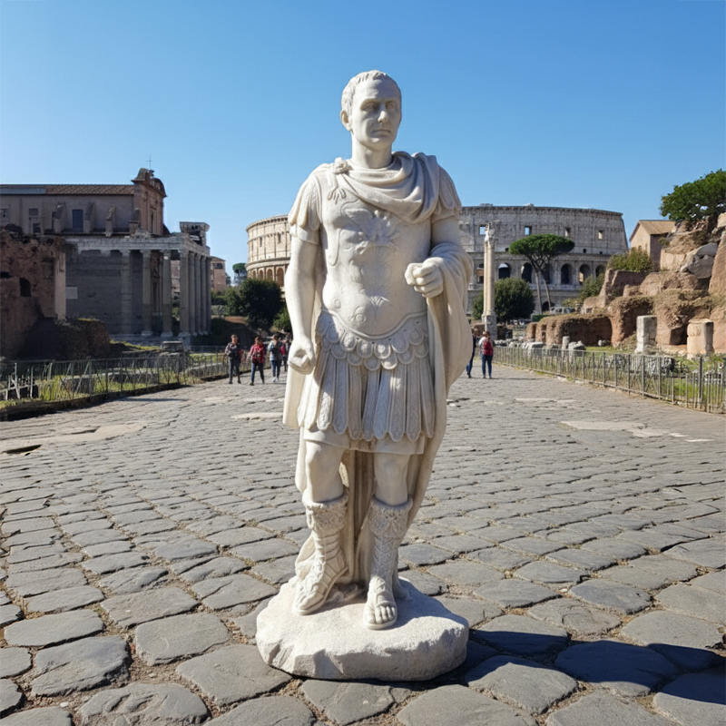 Julius Caesar Marble Statue outdoor