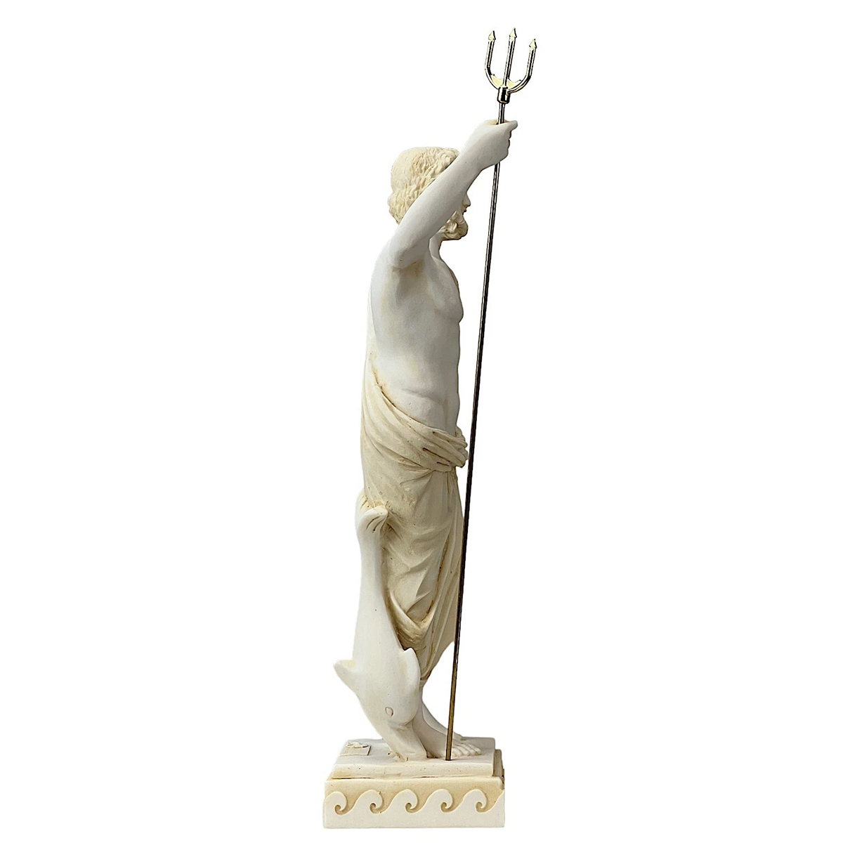 Marble Ancient Poseidon Statue side