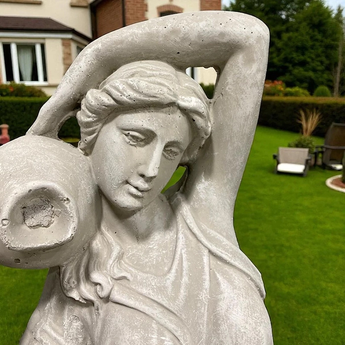 Marble Water Maiden Statue closeup