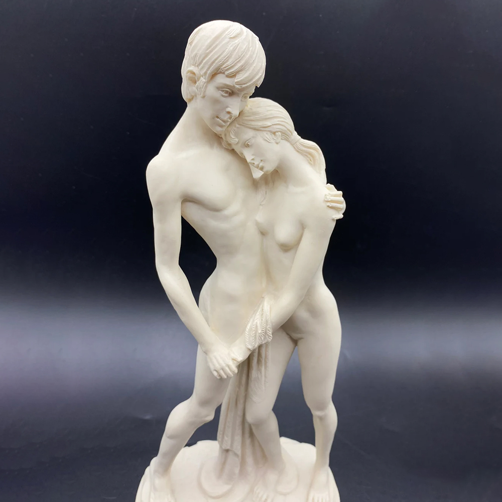 Marble nude couple sculpture