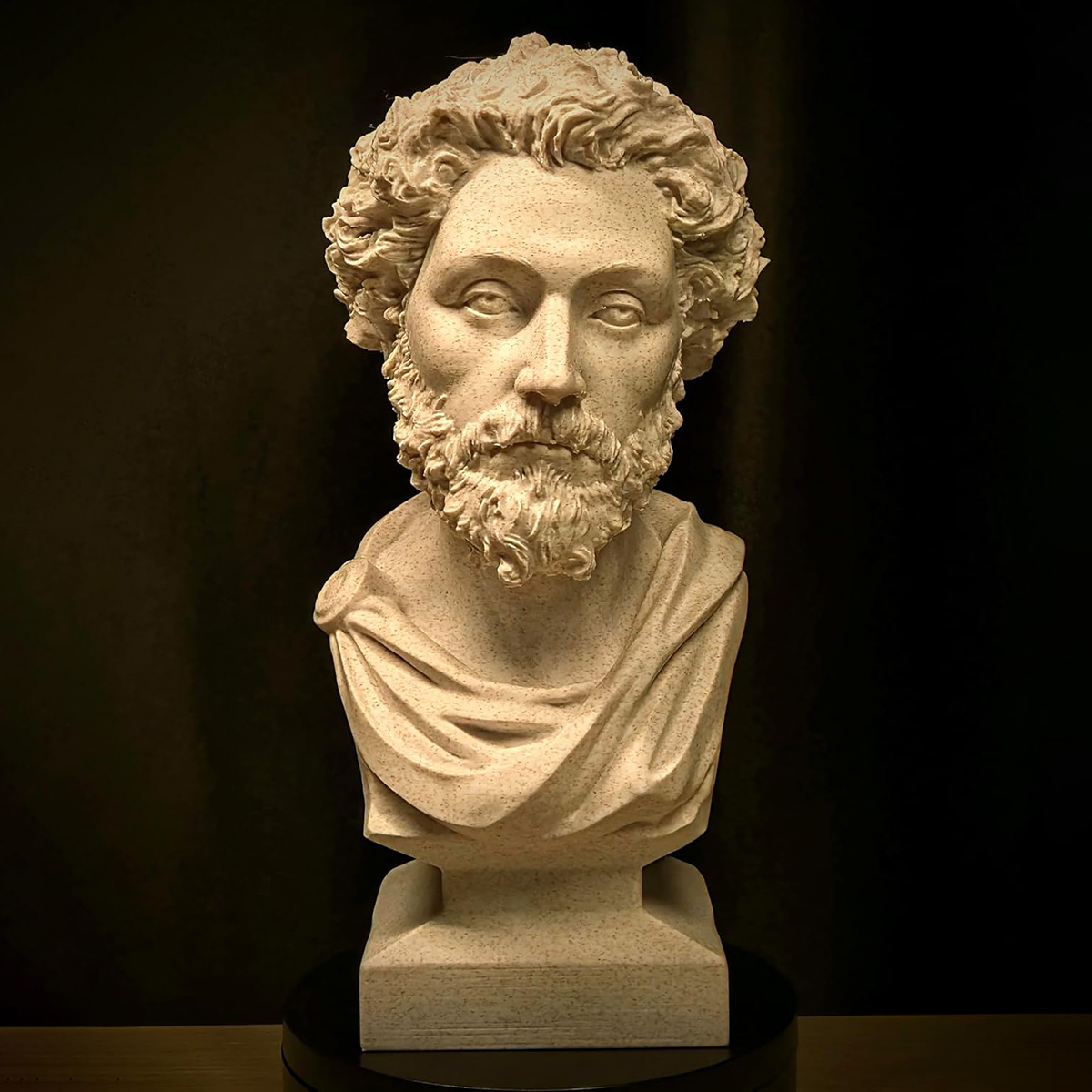 Marcus Aurelius marble bust sculpture