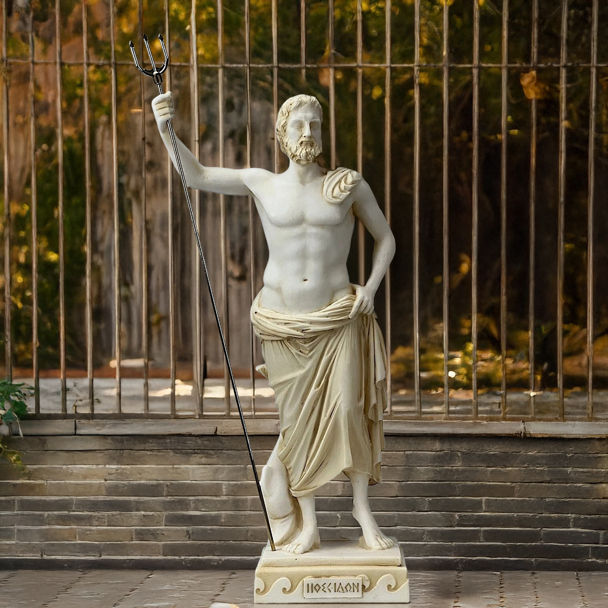 Outdoor Ancient Poseidon marble Statue