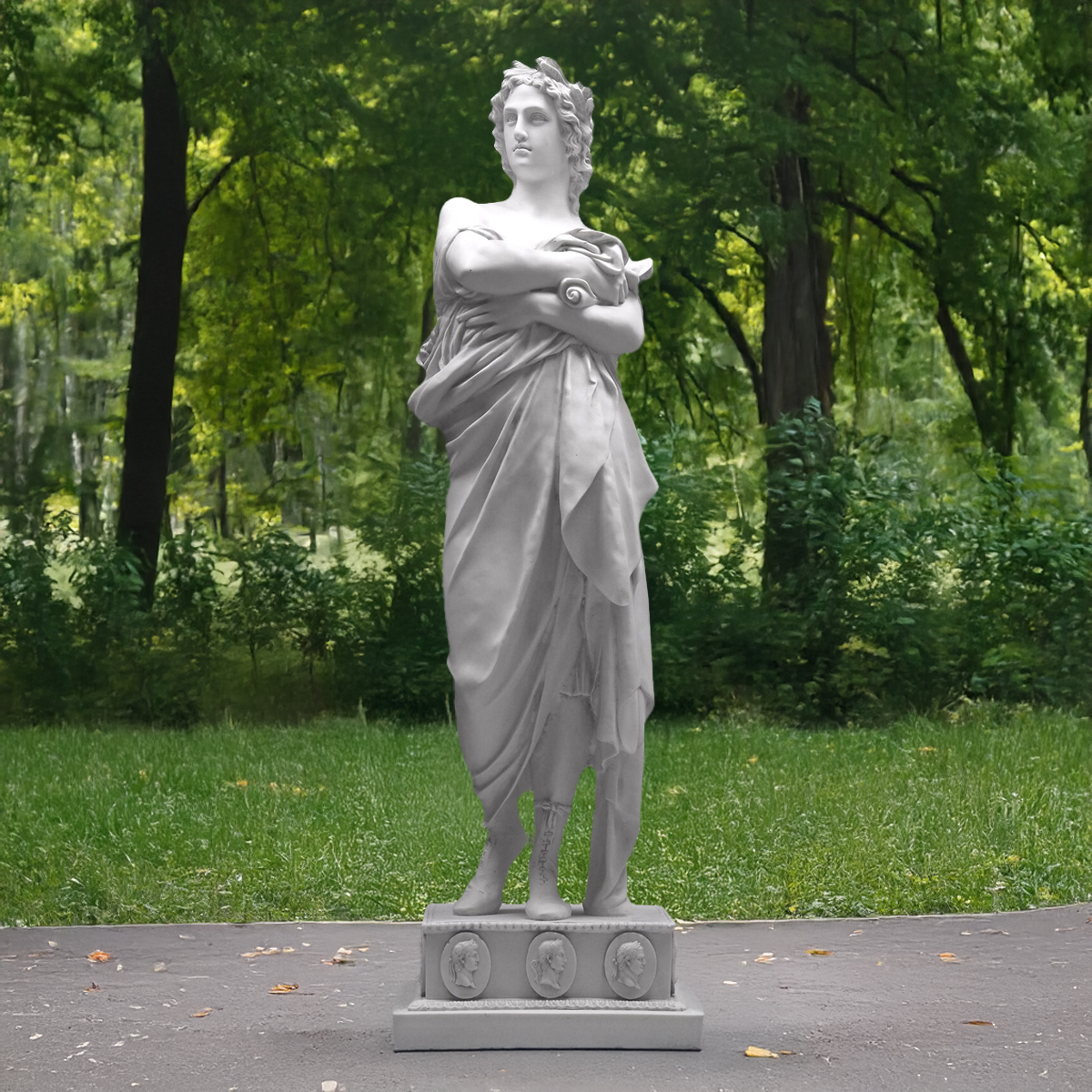 Outdoor marble Statue of Virgil