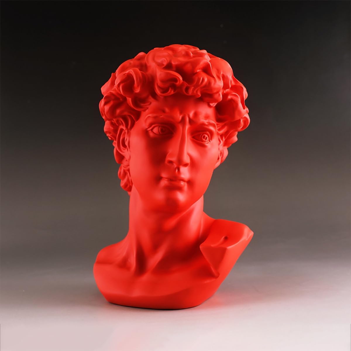 Red fiberglass David Head Bust