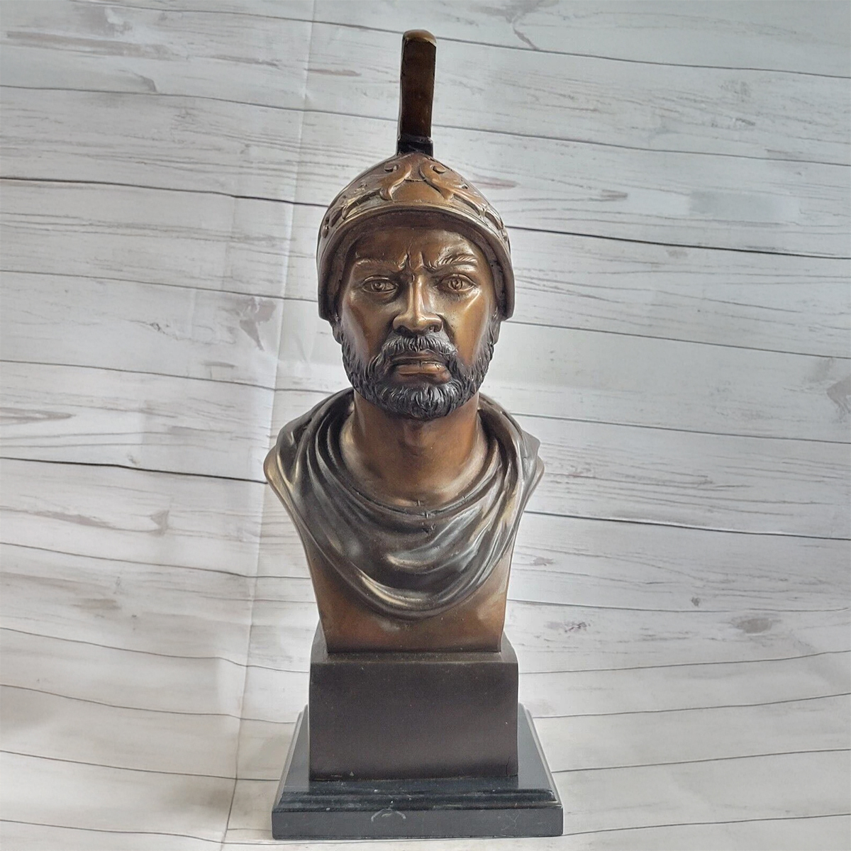 ancient bronze Roman Soldier Bust