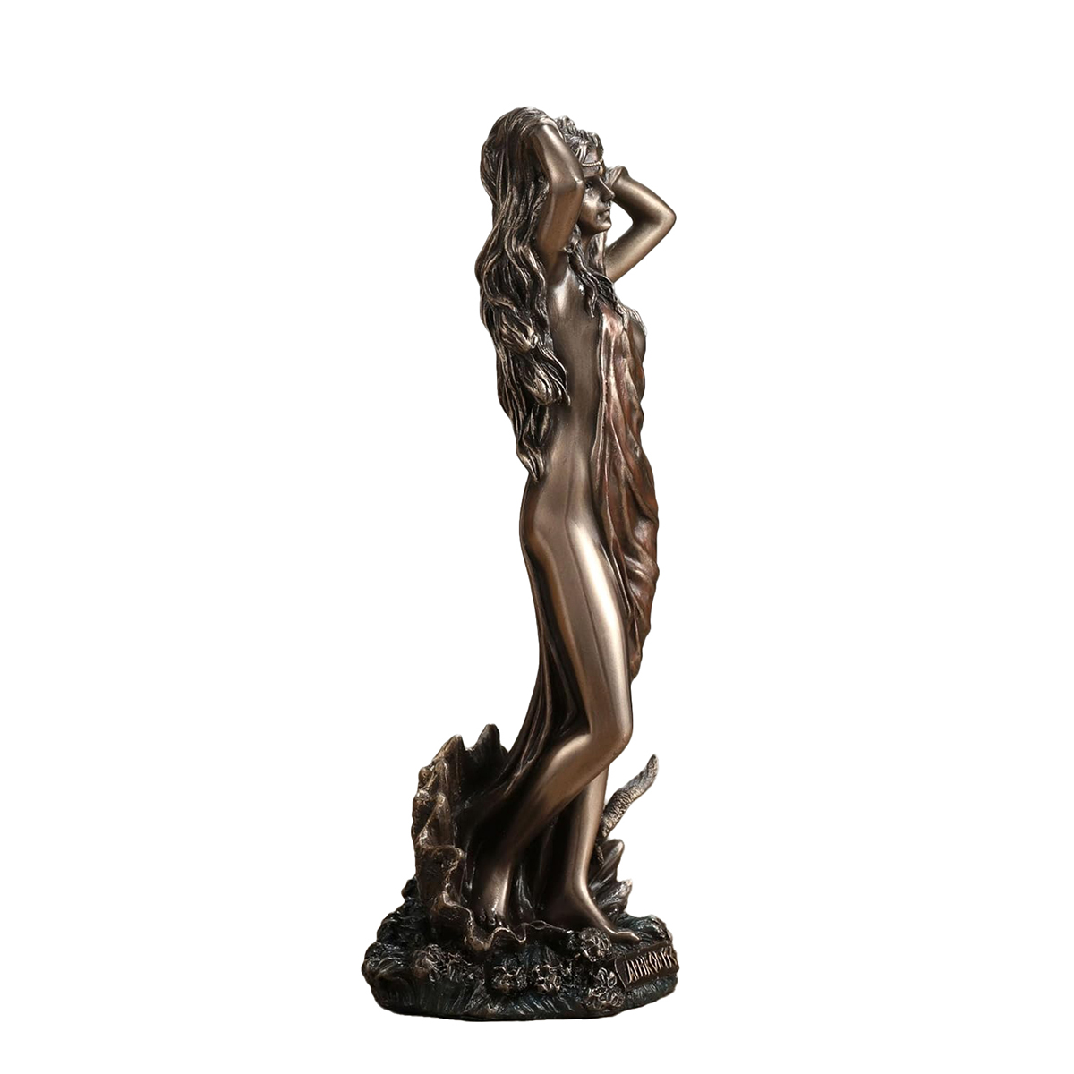 bronze Birth of Aphrodite Sculpture side angle