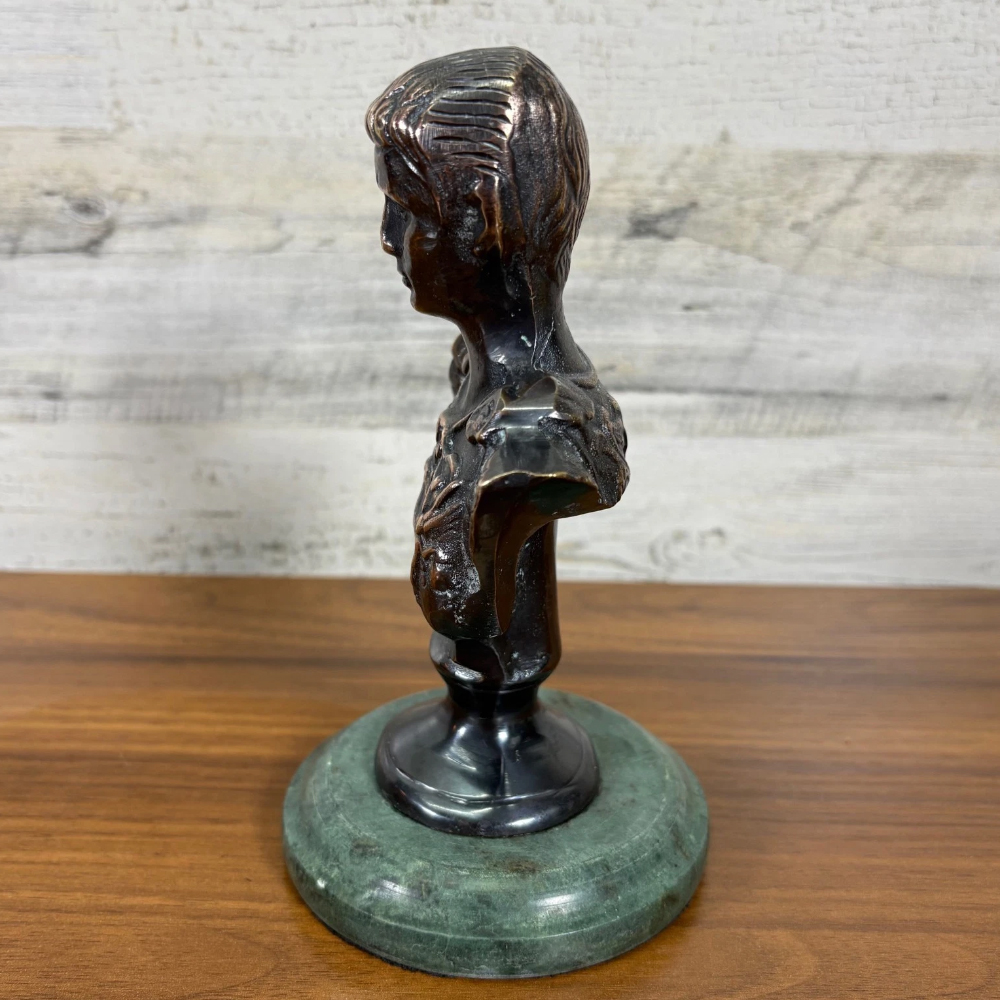 bronze Bust of Young augustus Caesar statue