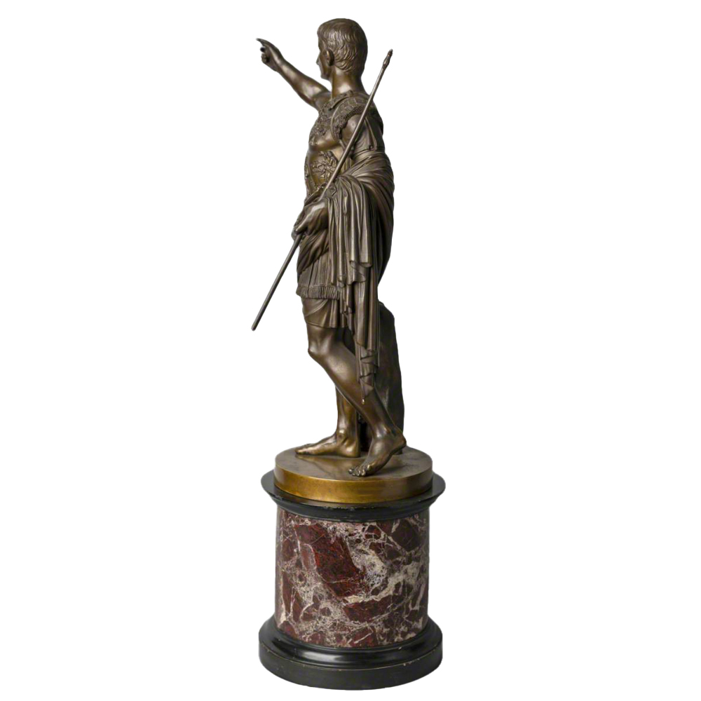 bronze Octavian Augustus Statue detail