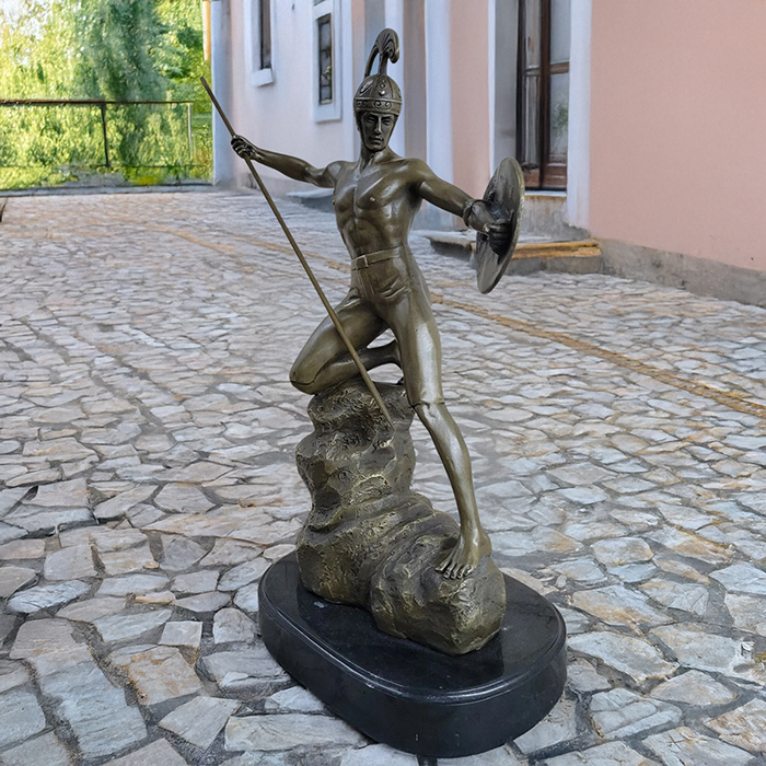 bronze Roman Gladiator Sculpture outdoor