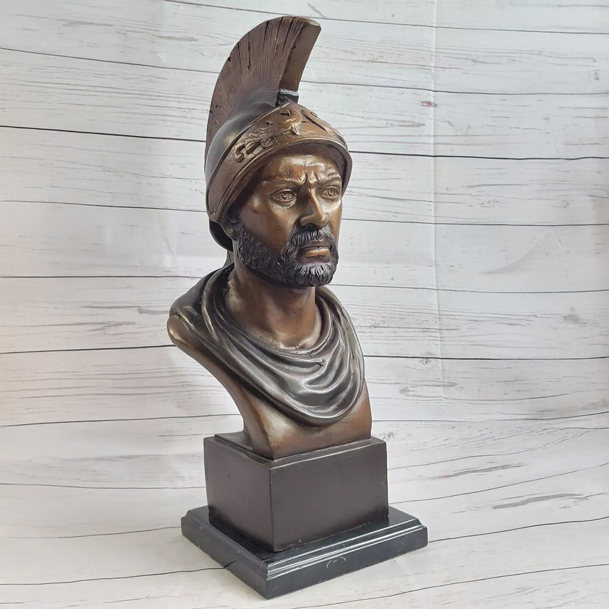 bronze Roman Soldier Bust statue