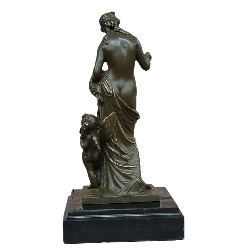bronze Venus and Cupid Statue rear view