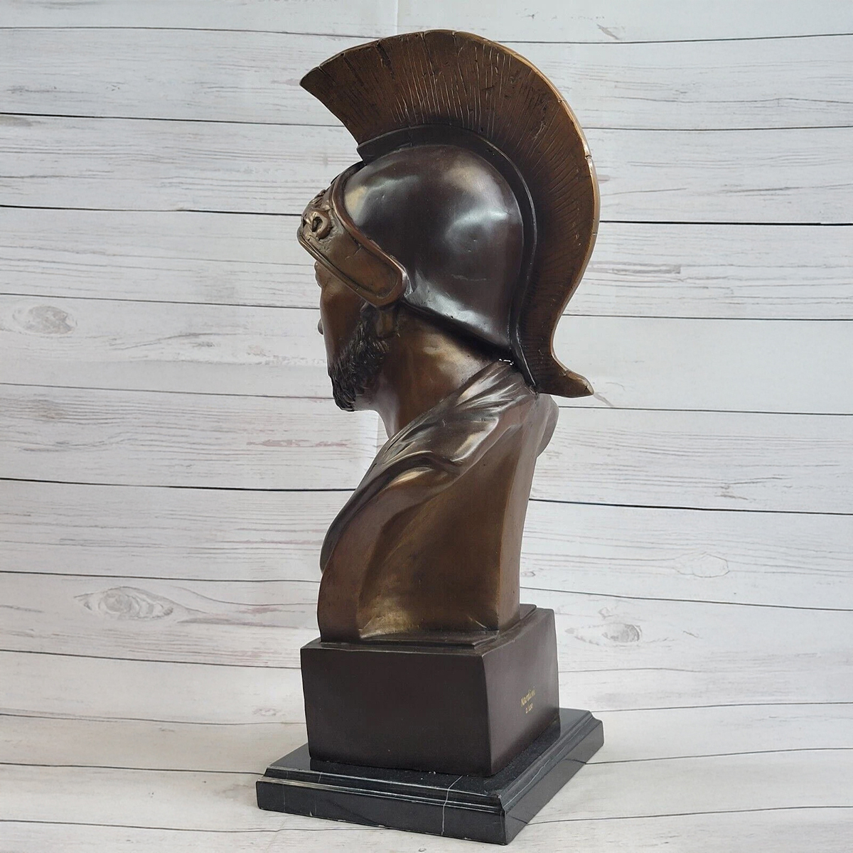 classic bronze Roman Soldier Bust figure