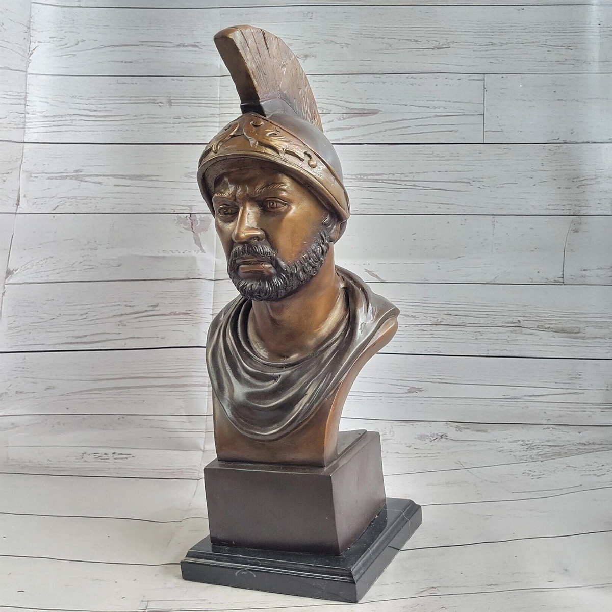 detailed Roman Soldier Bust bronze