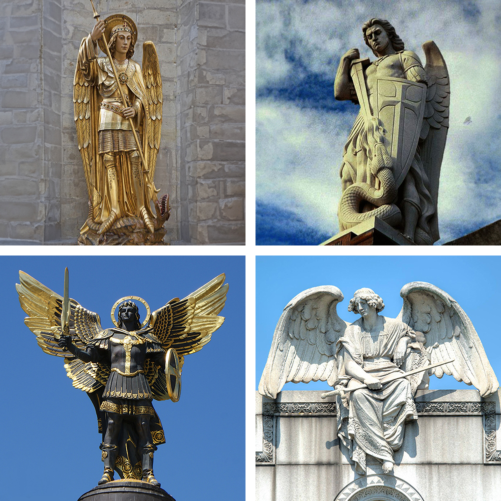 different wings-design-of-large-archangel-michael-statue