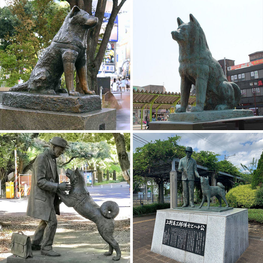 hachiko-statue-at-four-locations