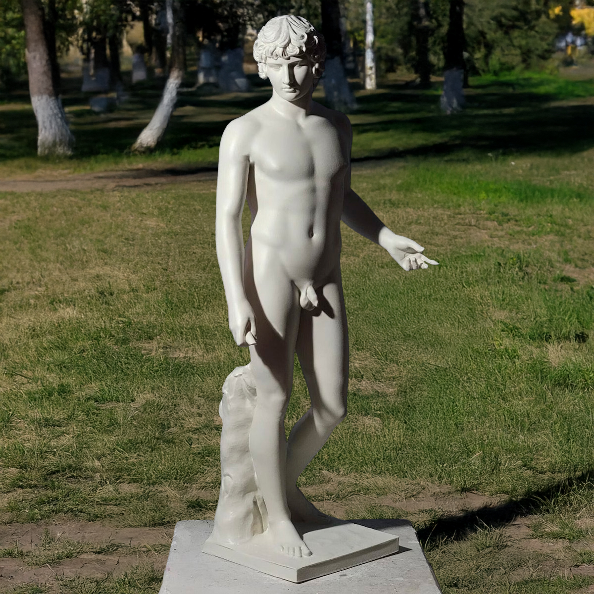 the marble statue of Antinou outdoor