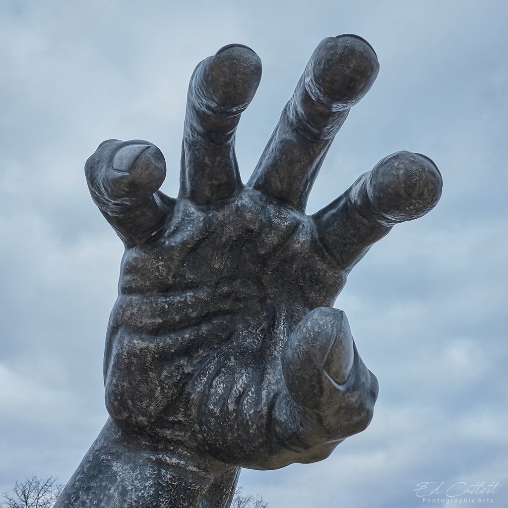 1.2-The Awakening Sculpture dramatic hand detail