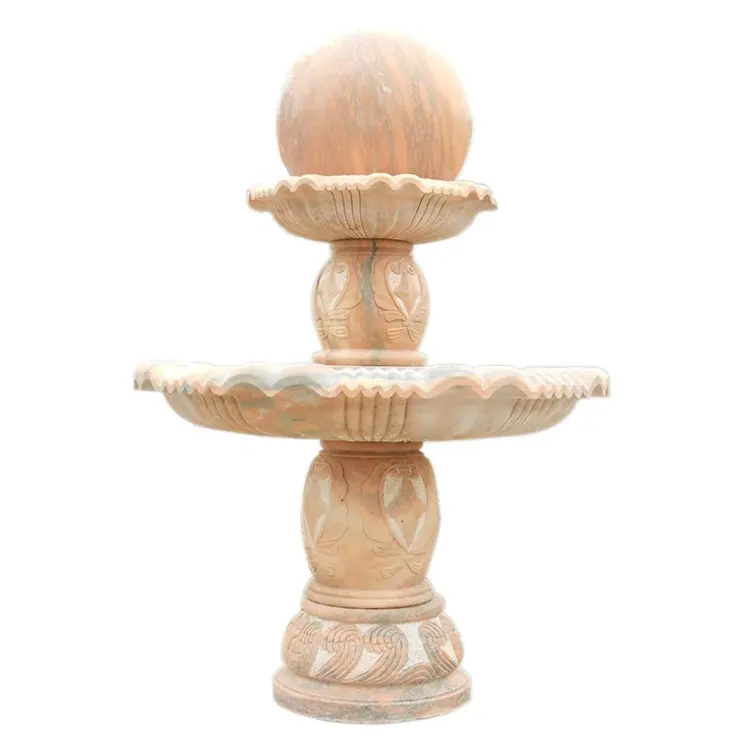 2 Tier Outdoor Fountain with ball on top