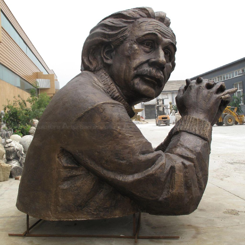 2.1 Bronze Einstein statue in robe