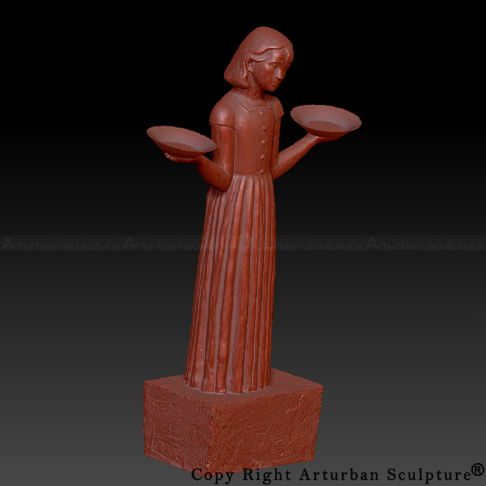 3D design of Savannah bird gril statue replica
