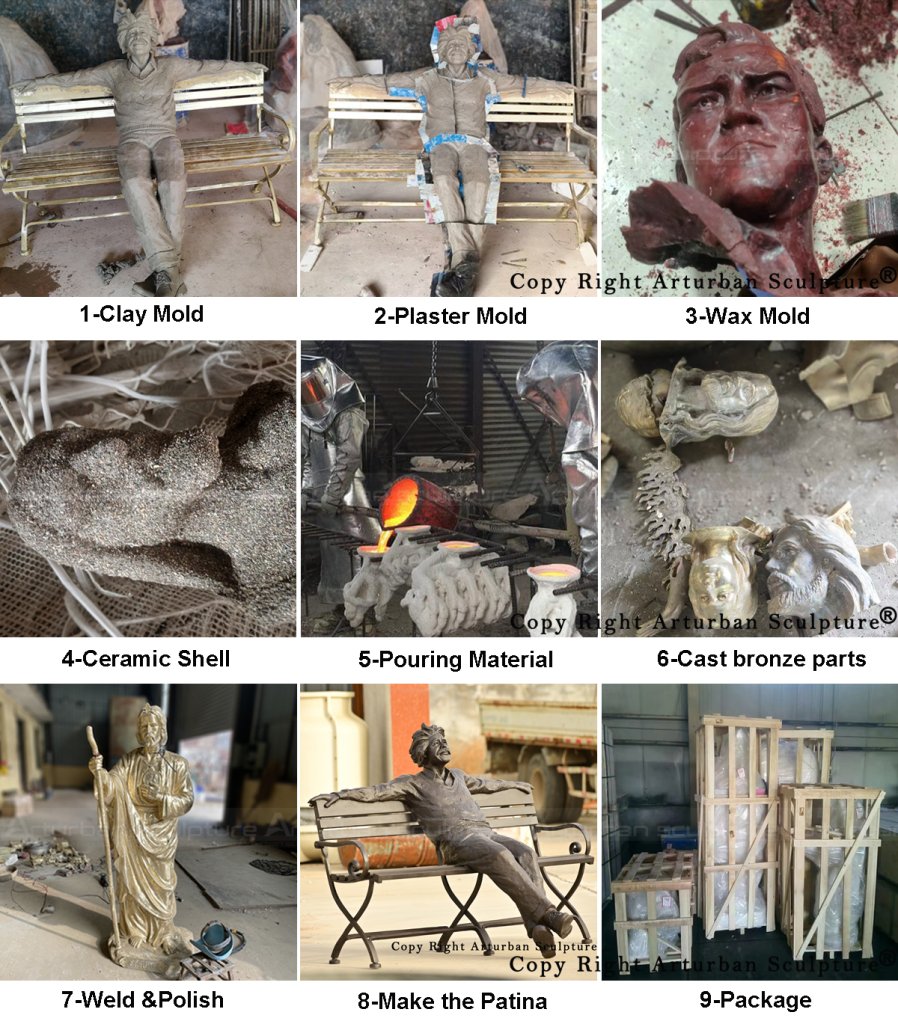 4-bronze-Einstein-statues-making-process