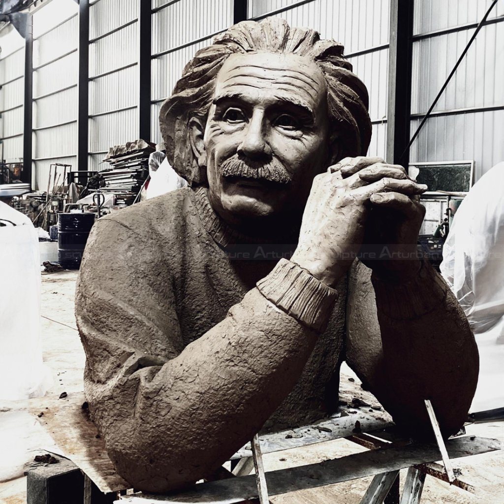 4-clay mold of Einstein statue (1)
