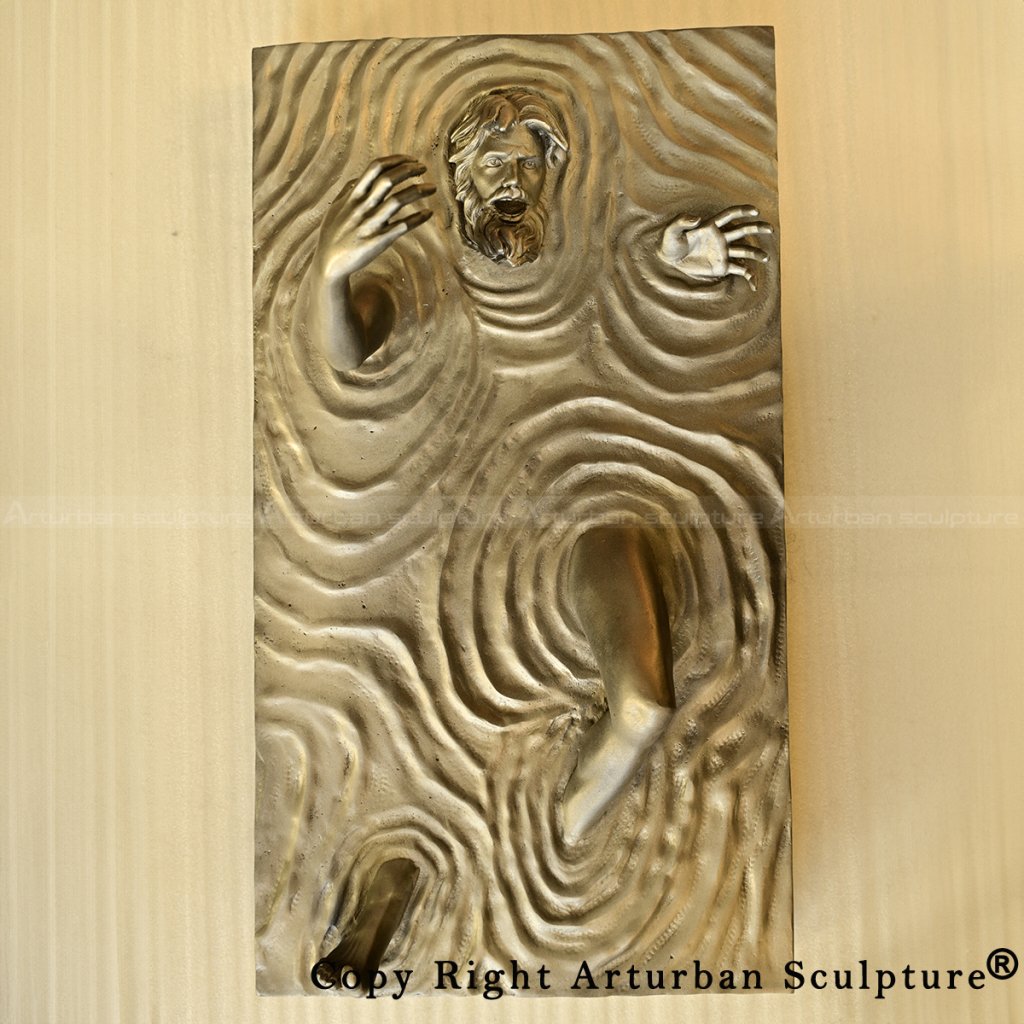 4.1 Bronze sculpture emerging figure composition