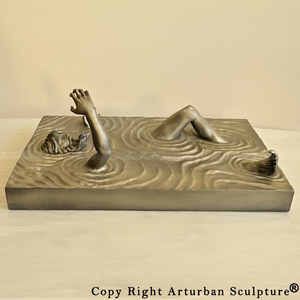 5-the awakening small-scale bronze statue