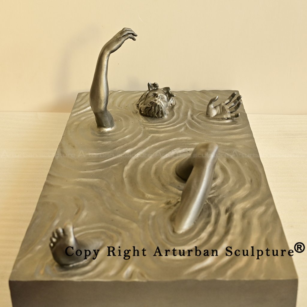 6-bronze the awakening small-scale statue