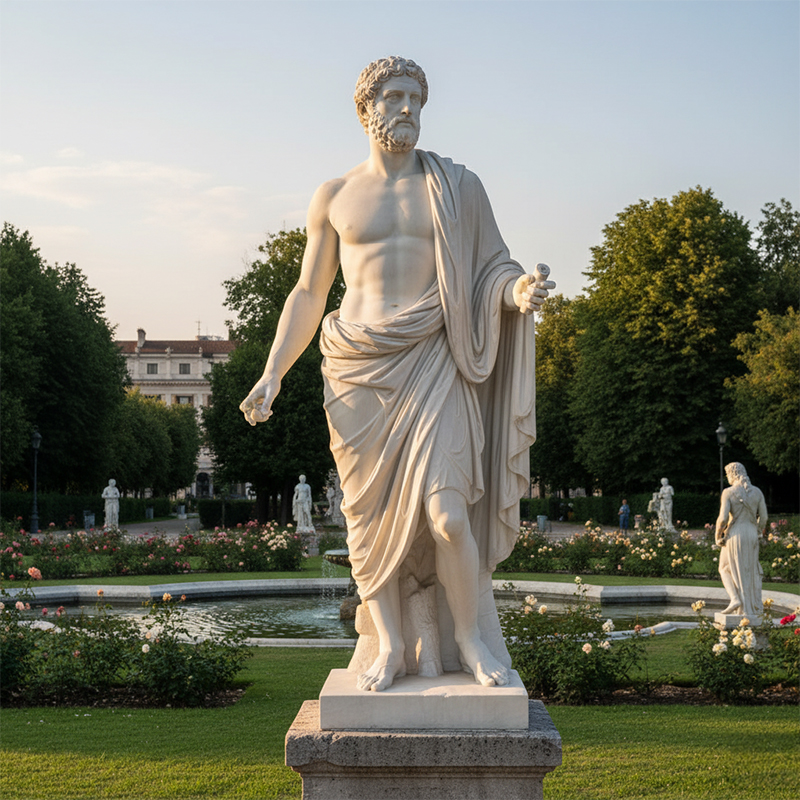 Ancient Roman Male garden Statue marble figure