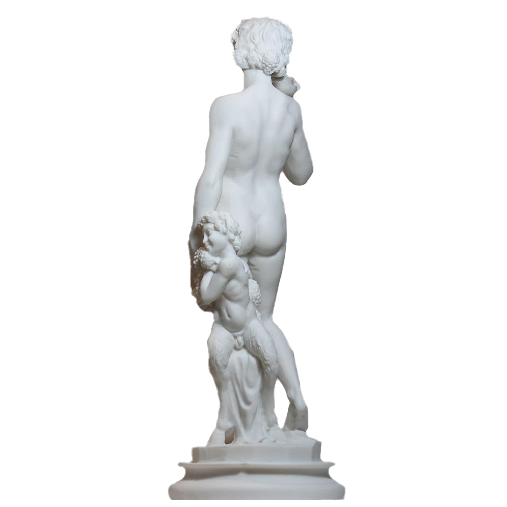 Back view Michelangelo's Bacchus Sculpture replica